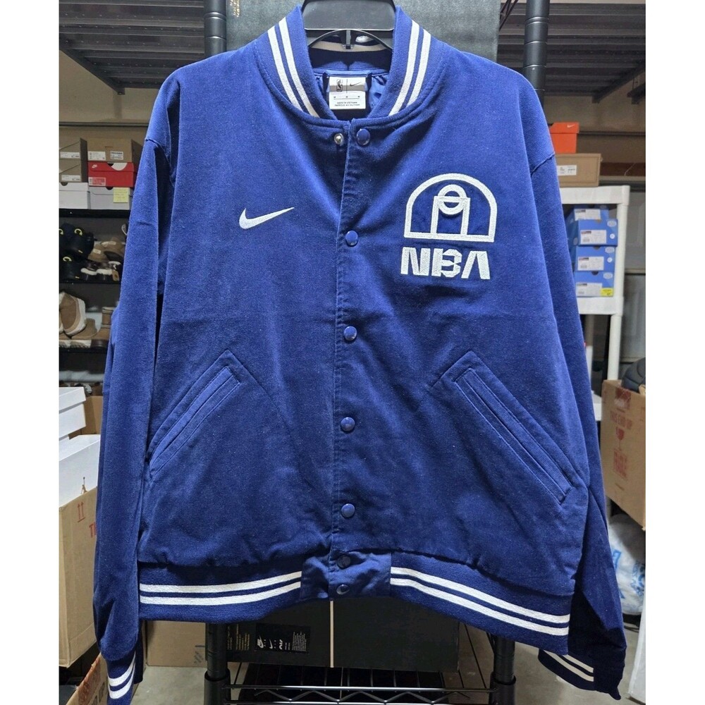 $300 Sz M Nike Team 31 Trend NBA Bomber Corduroy Jacket Blue Void Men’s NWT